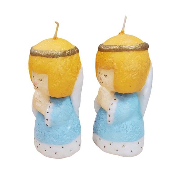 Vintage Angel Candles 1960s Beacon Hill and Co. (Set of 2), PRE-OWNED - Picture 4 of 4